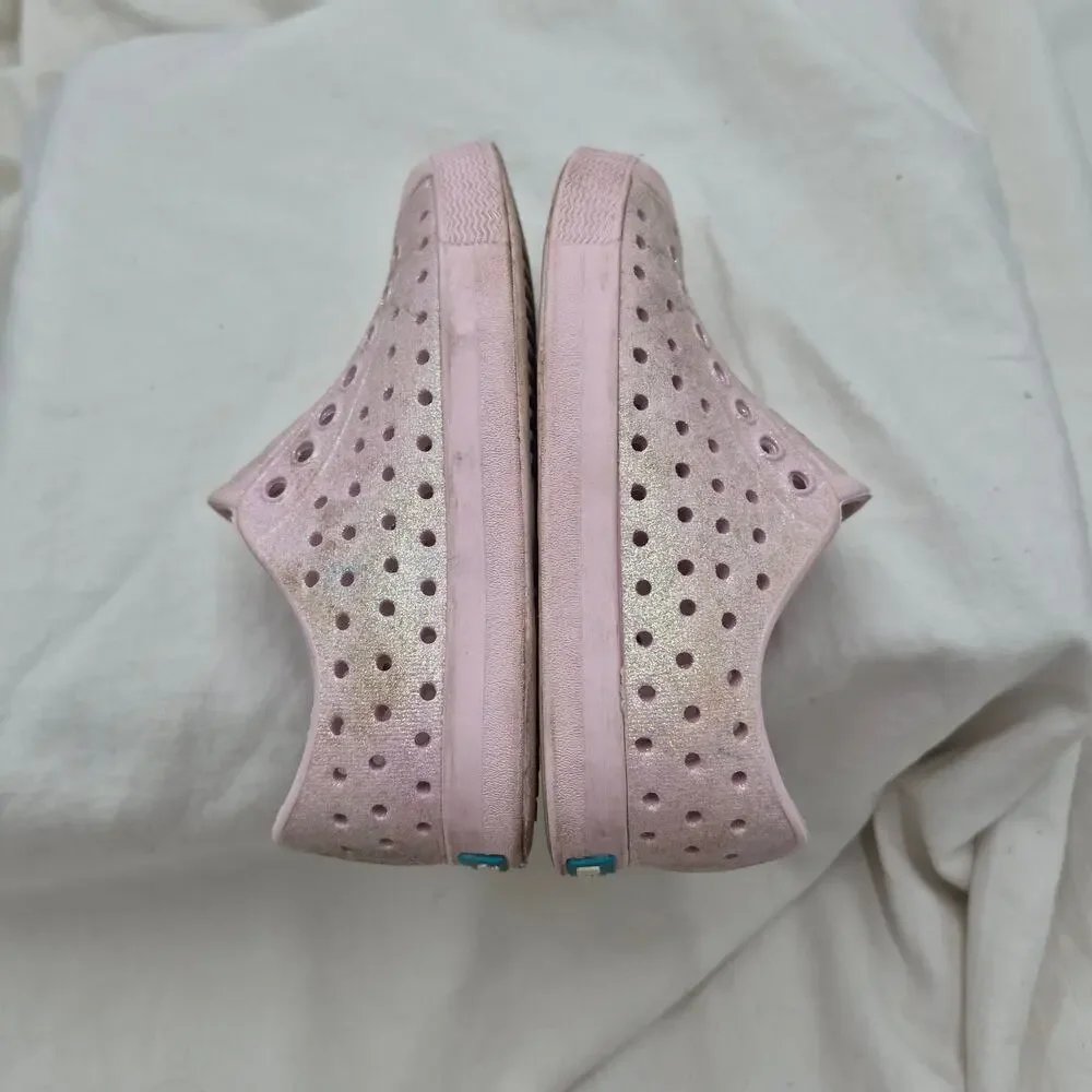 Native Jefferson Slip-on Sneakers Shoes Kids Pink size C8